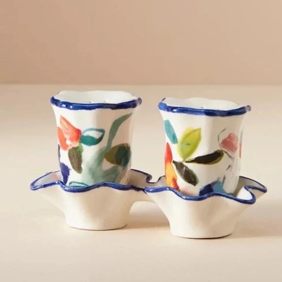 NWT Anthropologie Luna Salt and Pepper Shaker Set - Picture 1 of 2